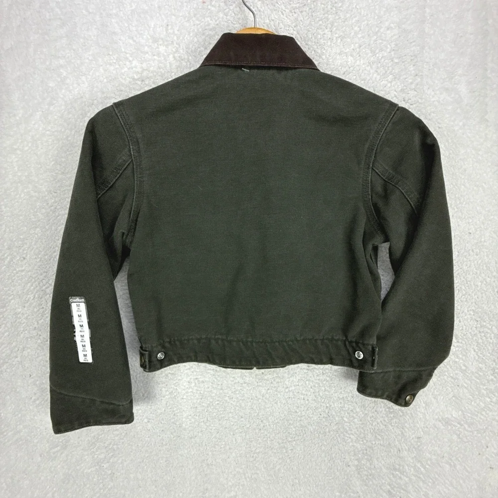 Carhartt Detroit Jacket Fleece Lined Youth Medium (8) YYJ97 MOS Green‎ NWT NOS